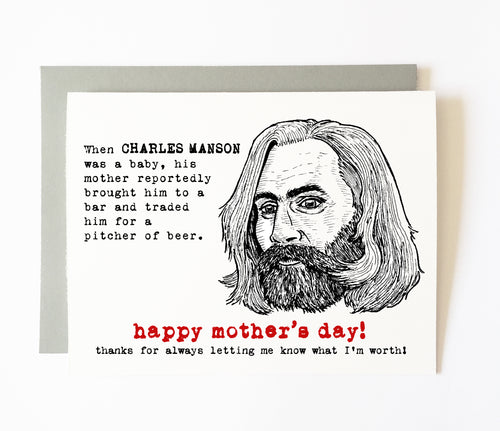 CHARLES MANSON mother's day card