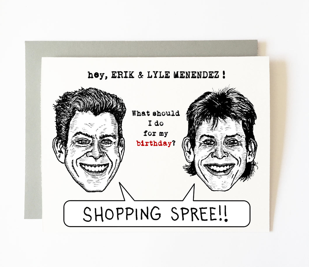 MENENDEZ BROTHERS birthday card