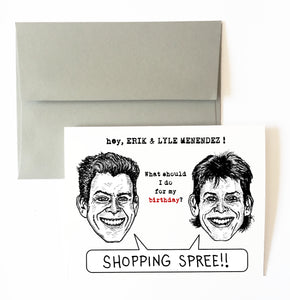 MENENDEZ BROTHERS birthday card