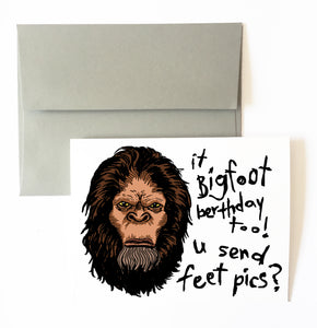 BIGFOOT birthday card