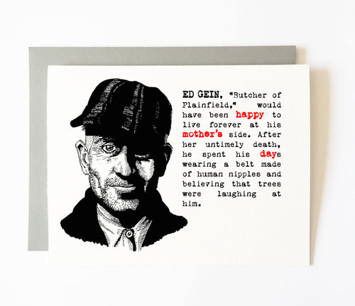 ED GEIN mother's day card