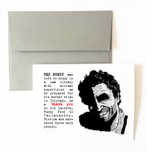 TED BUNDY thank you card