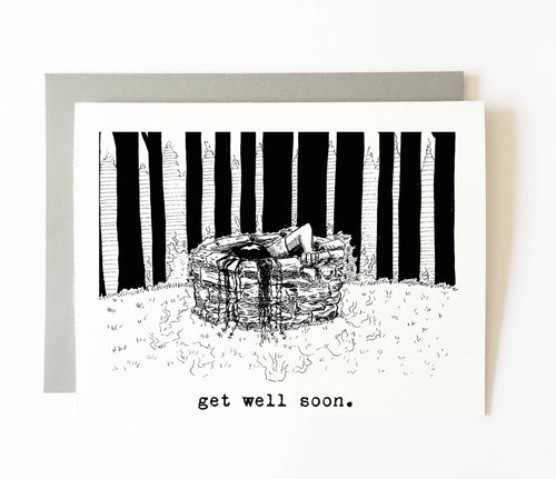 RING GIRL get well soon card
