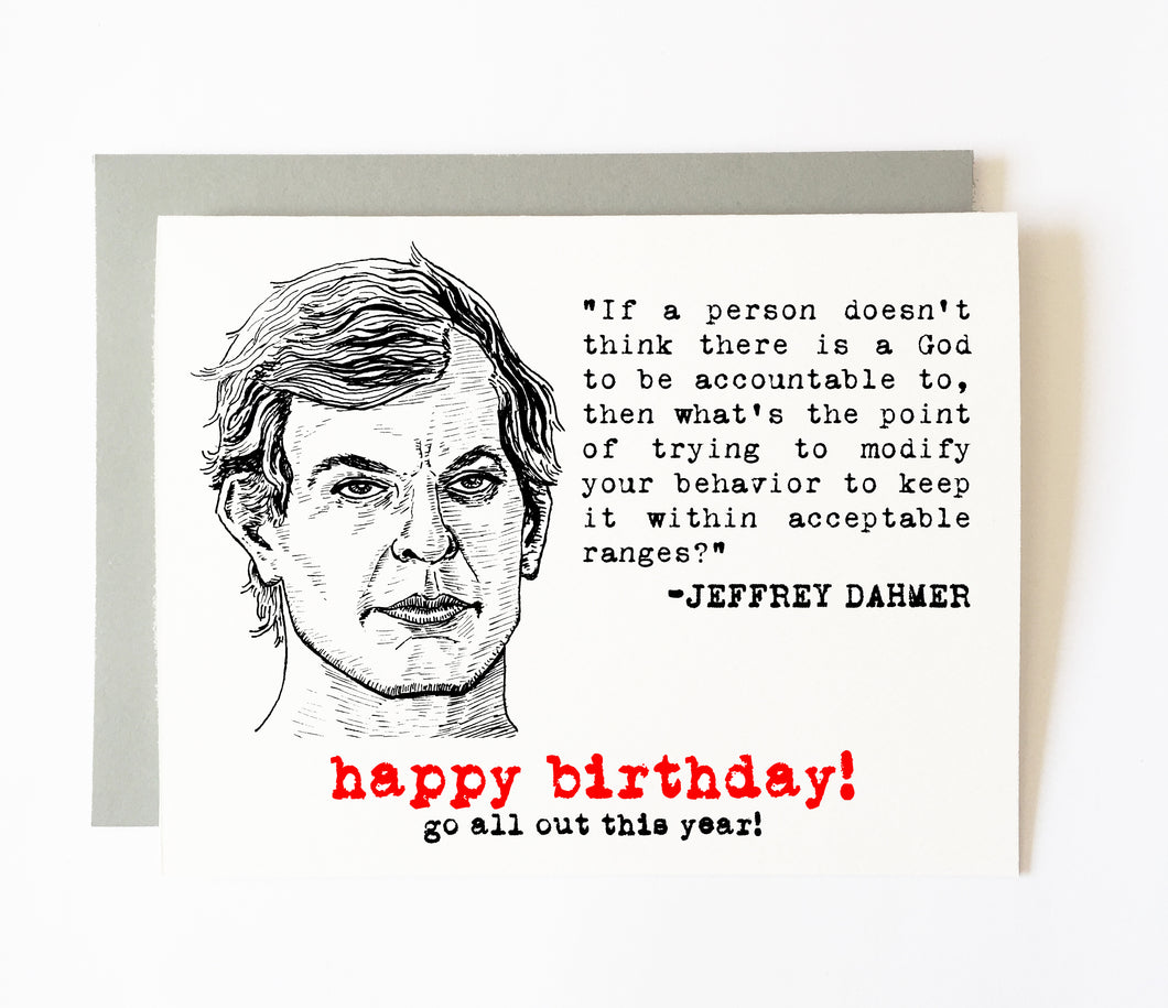 JEFFREY DAHMER birthday card