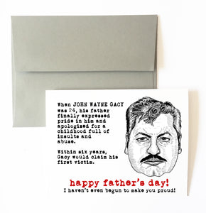 JOHN WAYNE GACY father's day card