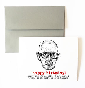 ROBERT DURST birthday card ("awaiting trial" variant)
